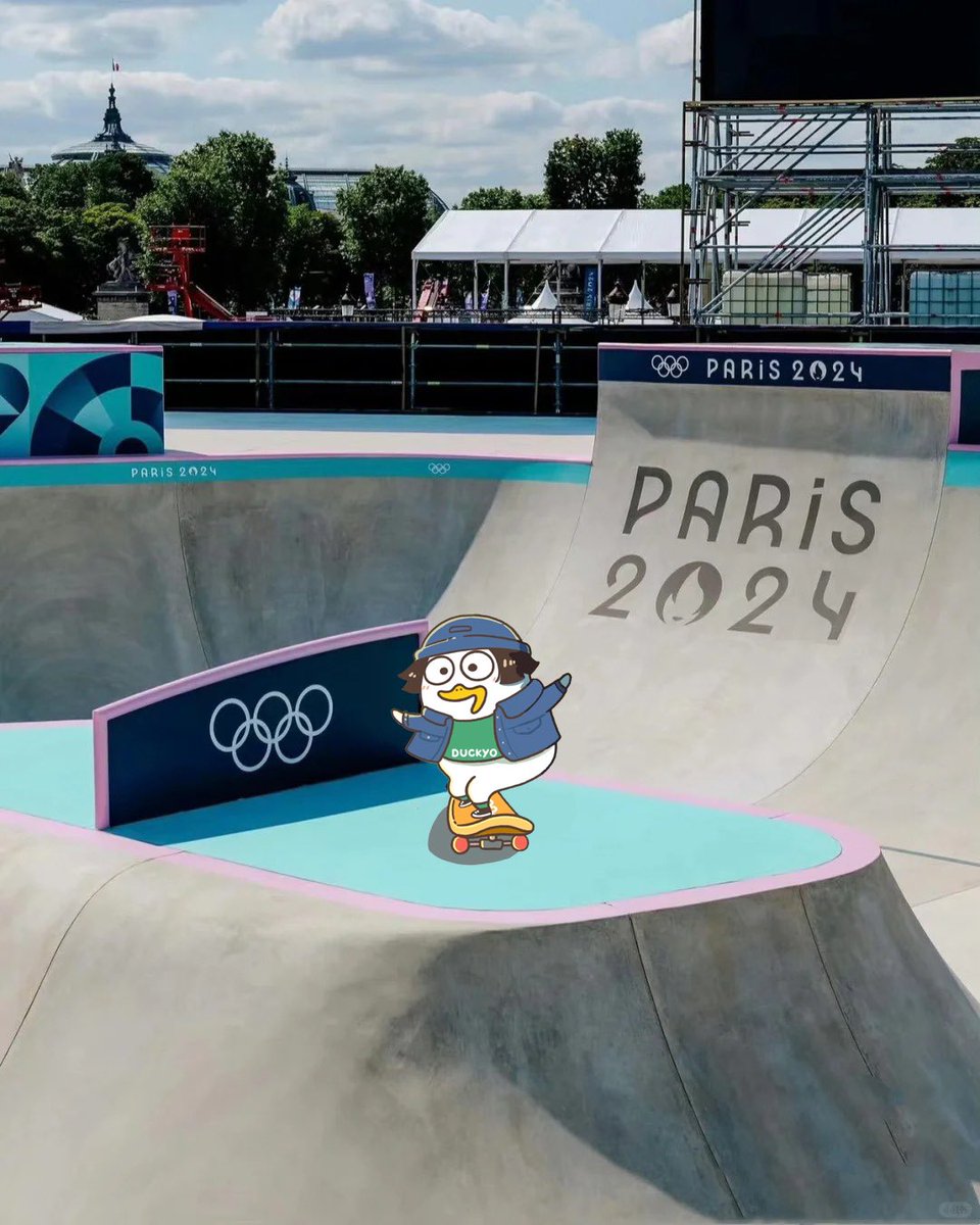 Skating through Paris 2024 like a pro.

像职业选手一样在巴黎 2024 飞驰滑板。

#小刘鸭
