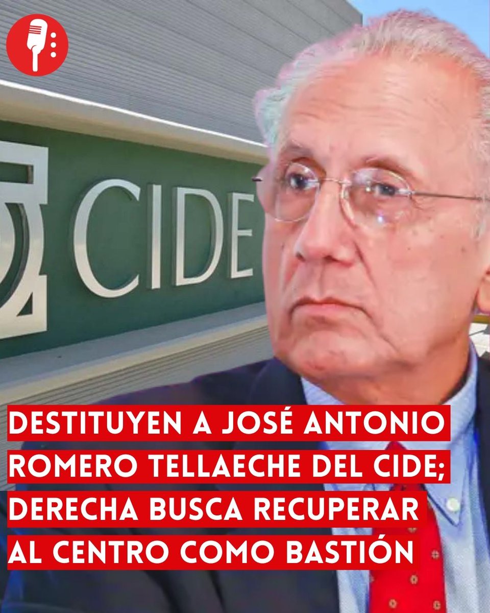 ⭕ OJO | DERECHA BUSCA RECUPERAR AL CIDE COMO BASTIÓN

Tras la destitución de José Antonio Romero Tellaeche, sectores de la derecha neoliberal celebran y buscan recuperar el control del CIDE (<a href="/CIDE_MX/">CIDE</a>), institución señalada por años como bastión de la élite que respaldó las