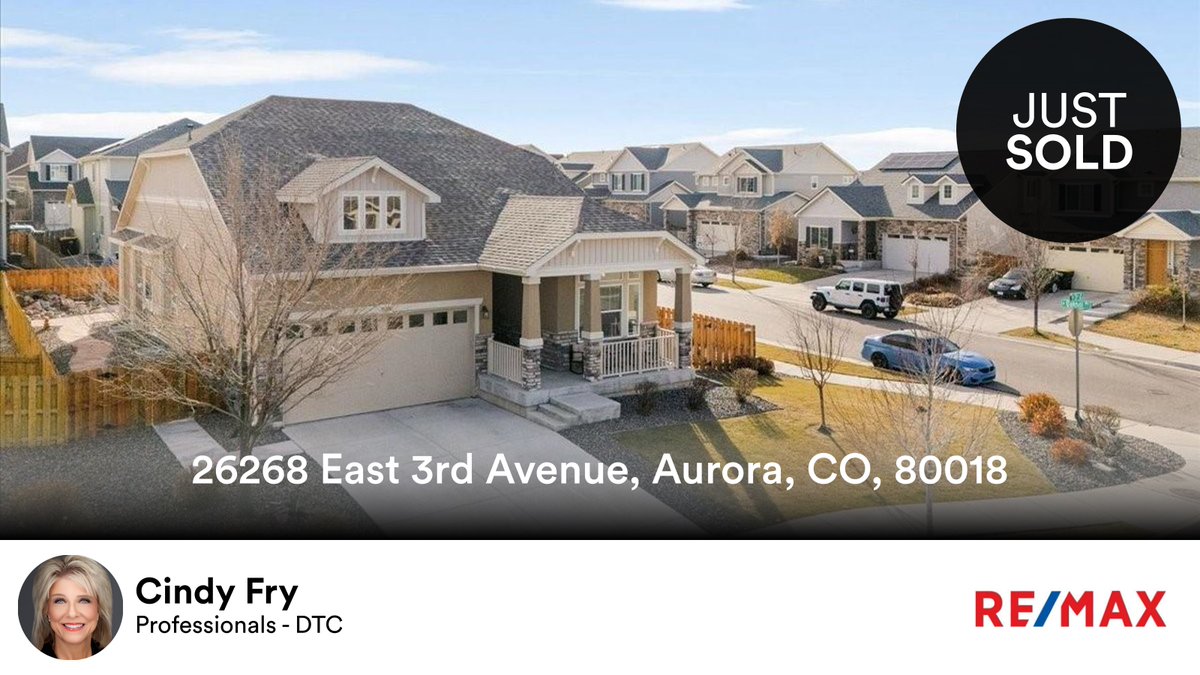 cfrydry's tweet photo. 🛌 3 🛀 3 🚘 2
📍 26268 East 3rd Avenue, Aurora, CO, 80018

My latest sale on RateMyAgent.
CO EA40017869
https://t.co/UKMIGHAON4

...
#ratemyagent #realestate https://t.co/GtaIghHFOL