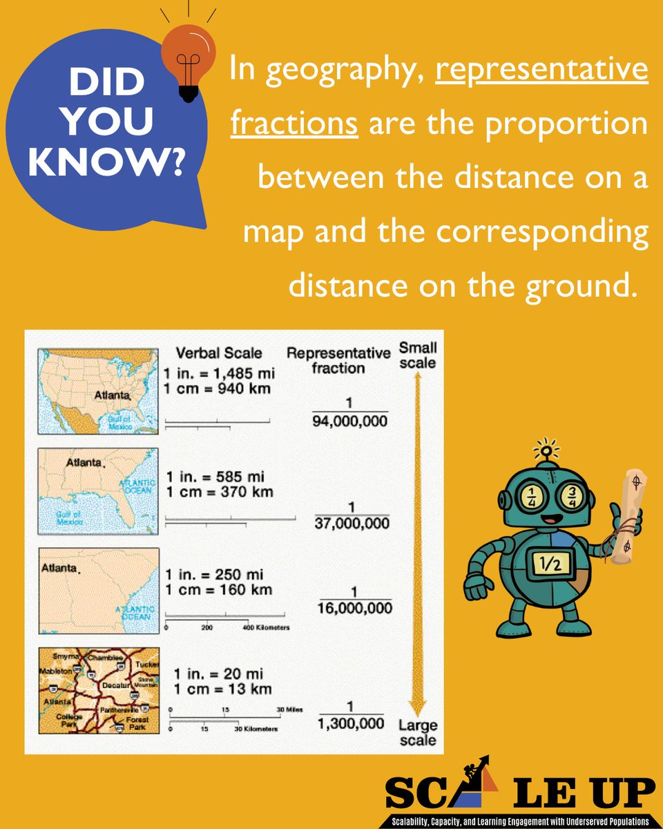 SCALEUP_FFO's tweet photo. Did you know?

In geography, representative fractions are the proportion between the distance on a map and the corresponding distance on the ground. https://t.co/EFZIIV5tvI