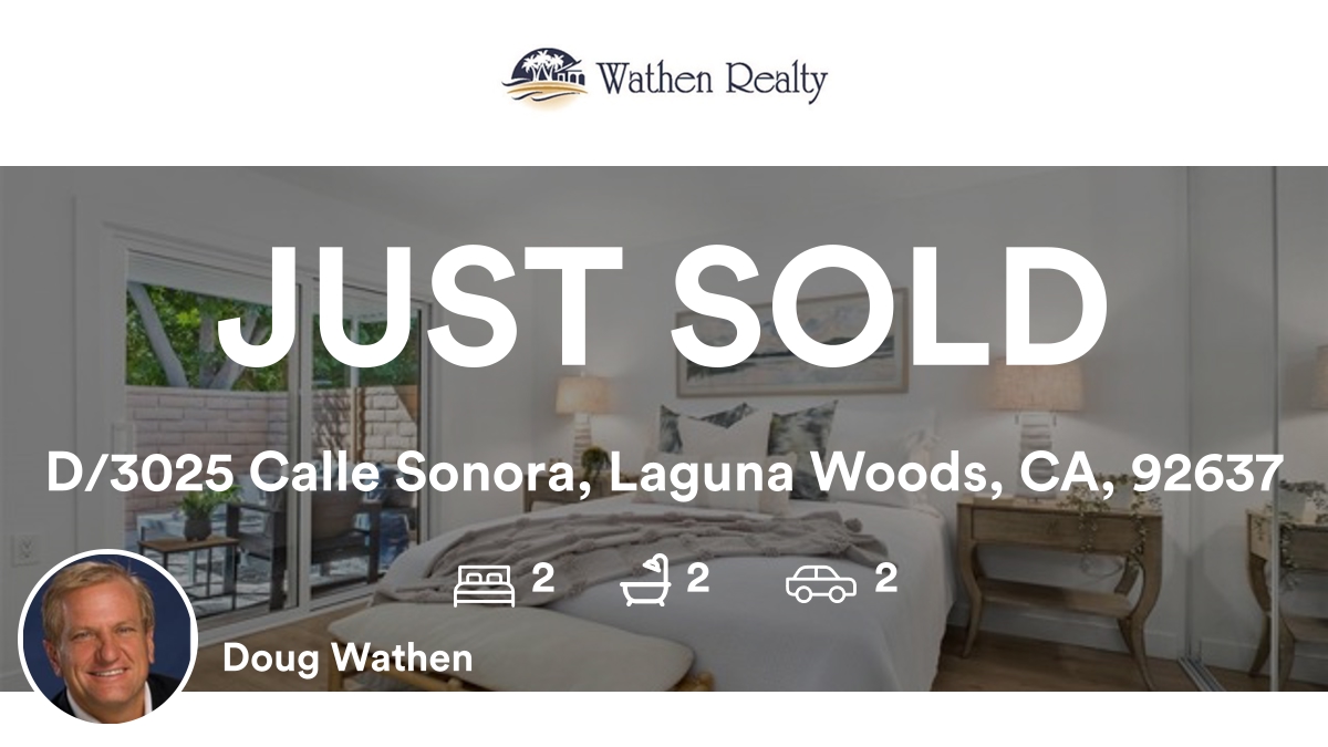 Doug_WathenRE's tweet photo. 🛌 2 🛀 2 🚘 2
📍 D/3025 Calle Sonora, Laguna Woods, CA, 92637

My latest sale on RateMyAgent.
CA 01439710
https://t.co/uzbsCCQF6m

...
#ratemyagent #realestate #lagunabeach #lagunaniguel #danapoint #missionviejo #Sold #housingmarket #californiarealestate https://t.co/rzESREeEaI