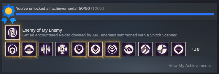 wigxu's tweet photo. Thank you @EmbarkStudios @ARCRaidersGame for fixing the final 2 achievements I needed.
W update to finish off January, looking forward to the rest of the content this year. GG
#ArcRaiders
#steampc https://t.co/EEzzMIs8wV