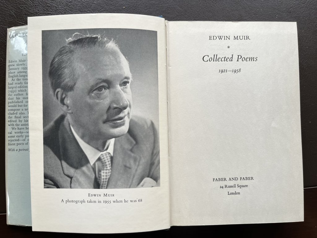 DanielCowper's tweet photo. With yesterday’s acquisition of his collected poems, it’s a fair bet that this will now become a relentless Edwin Muir Stan account. https://t.co/UVevfPJlYT