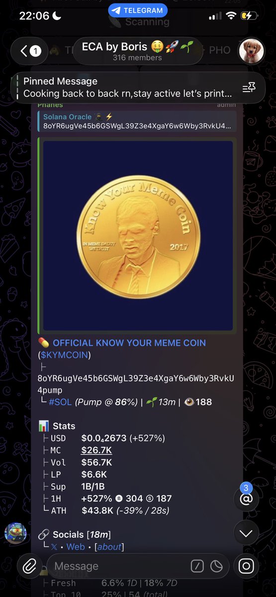 SolanaOracle0's tweet image. Watch your entry on $KYMCOIN 

note:BUY NOW 

ca: 8oYR6ugVe45b6GSWgL39Z3e4XgaY6w6Wby3RvkU4pump