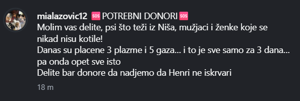 mjaumjaustil's tweet photo. MOLIM ZA RT OBJAVE !!!

Molim vas sve da ne prestajemo sa potragom !!!

HENRIJU ŽIVOT ZAVISI OD OVE PLAZME !!!!

Da ne dozvolimo da ove okice pate više !!!!

TRAŽE SE ZDRAVI PSI DONORI IZ NIŠA DA DAJU KRV ZA HENRIJA !!!! https://t.co/2fquBvlT1S