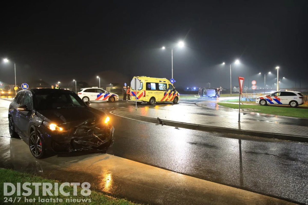 Ongeval tussen twee voertuigen op de Zijdeweg in Pijnacker