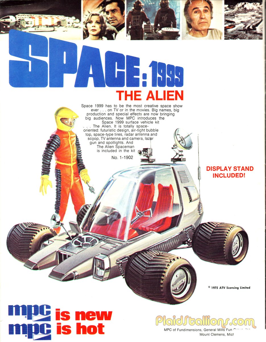 Plaidstallions's tweet image. As never seen on TV! The Space:1999 the Alien kit was a reissued hot rod from the 1960s with an Astronaut added who also, did not appear on the series.

#Space1999 #mpcmodels #plaidstallions