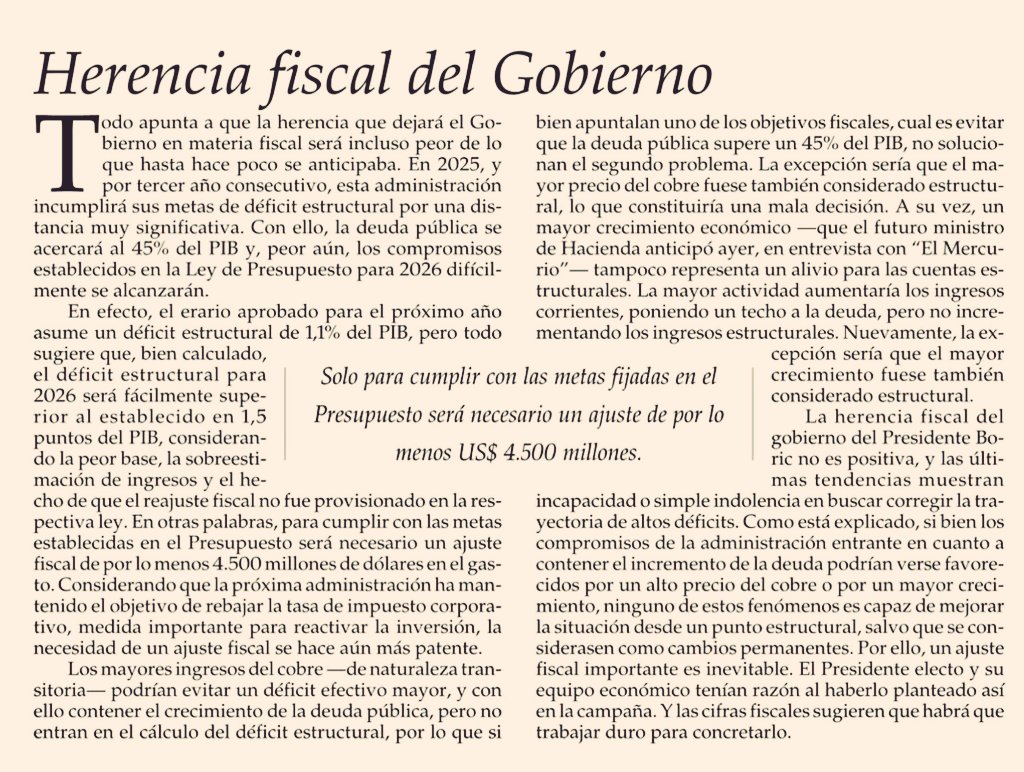 📢 La herencia fiscal de <a href="/GabrielBoric/">Gabriel Boric Font</a> deuda récord.
#ComunismoEsMiseria 📣