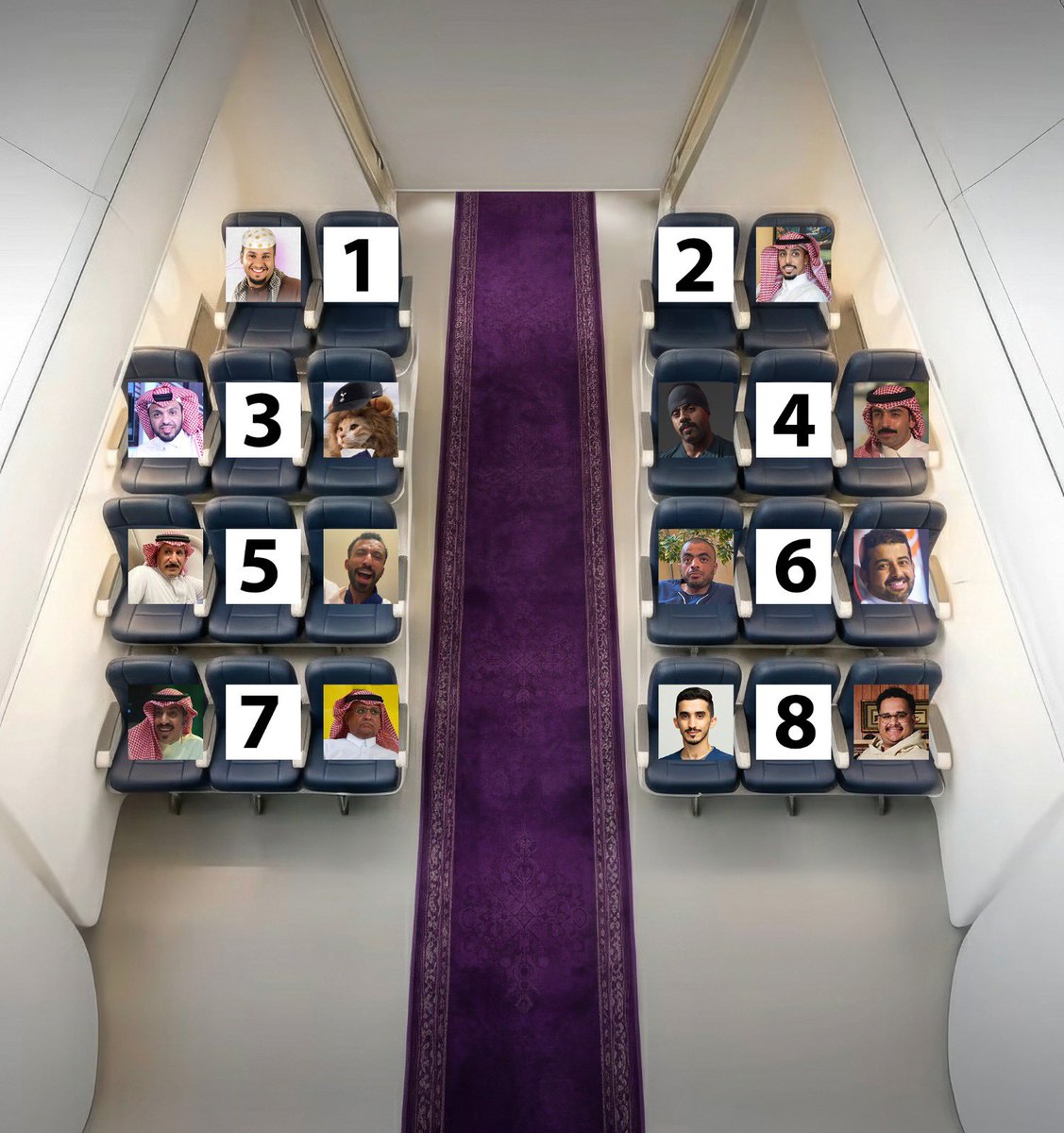 iJustAidan's tweet image. قدامك رحلة مدتها 12 ساعة .. بتجلس ب اي مقعد؟