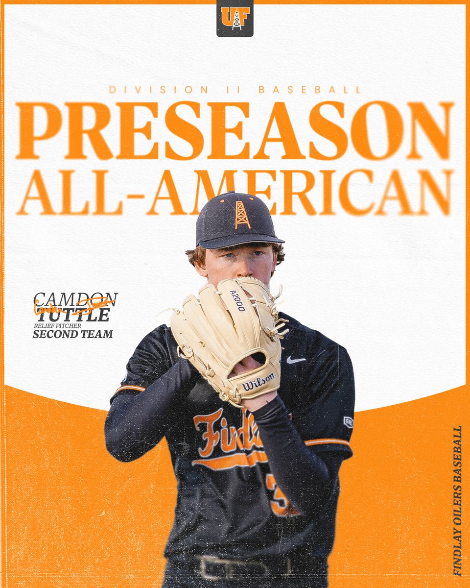 FindlayOilers's tweet photo. ℙ𝕣𝕖𝕤𝕖𝕒𝕤𝕠𝕟 𝔸𝕝𝕝-𝔸𝕞𝕖𝕣𝕚𝕔𝕒𝕟

Camdon Tuttle was named a Preseason All-American by D2 Baseball following a standout freshman season on the mound.

#GoOilers | #BeGreat

🔗: https://t.co/bSH3R0i6jA https://t.co/Vd7Ipyh5iI