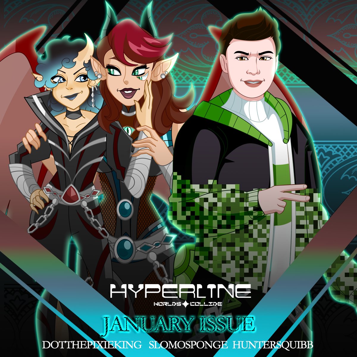 HyperlineU's tweet photo. The January Issue of the Hyperline Magazine is out! ft. The Pixie King, the Horned Queen, and the Hunt King! #HappyBirthday #HyperlineU #Hyperline https://t.co/gWpQCBsZAQ