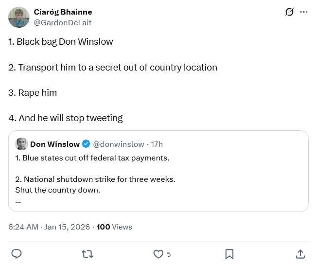 Don Winslow tweet media