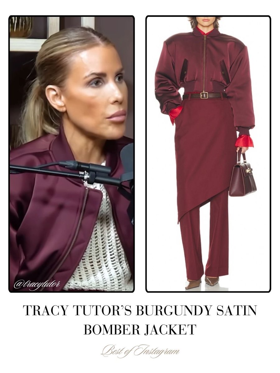 BigBlondeHair's tweet photo. Satin Stunner // Get details on Tracy Tutor’s Burgundy Satin Bomber Jacket here: https://t.co/nlKAfgnKFQ #MDLLA #TracyTutor https://t.co/zluwdIcR4g