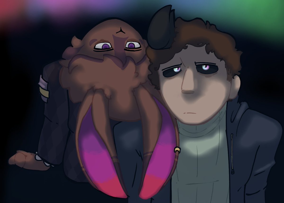 Postar esse desenho que fiz só pra dizer que eu ainda posto nessa conta kk 
Fursona coelho pertence ao meu amigo @/NazomyI