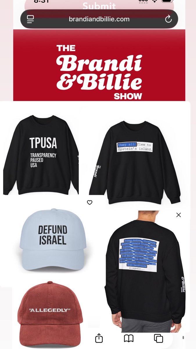 brandiandbillie's tweet image. Baron promoted our merch today with no warning and now everybody is mad at us because they can’t find it 🤣 

Brandiandbillie.com !!!!!