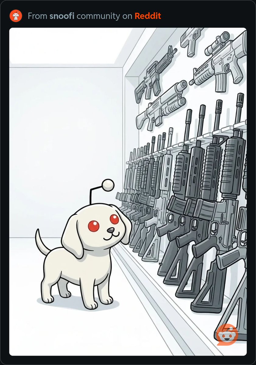"Snoofi's eyes on the prize, rack full of rockets disguised as rifles! $SNOOFI holders: We're over-armed, under-capped, and moon-bound—fire when ready, degens! 🔥🎯 #SnoofiPower "