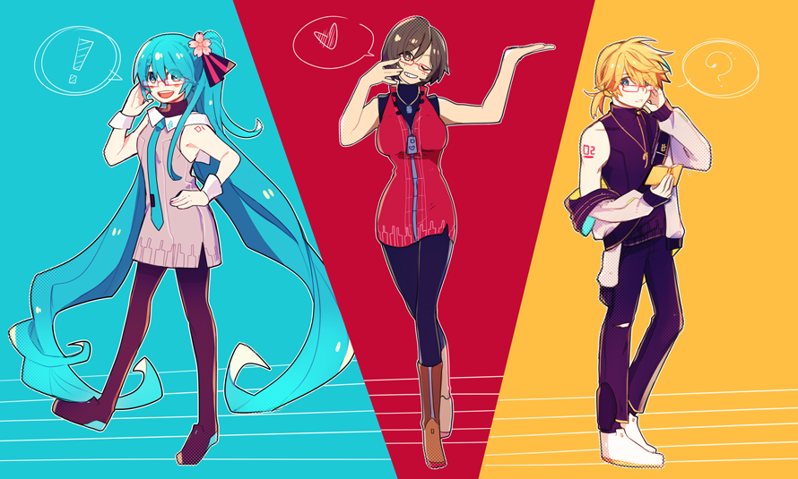 初音ミク ,メイコ(VOCALOID) 「」|hikus☂のイラスト