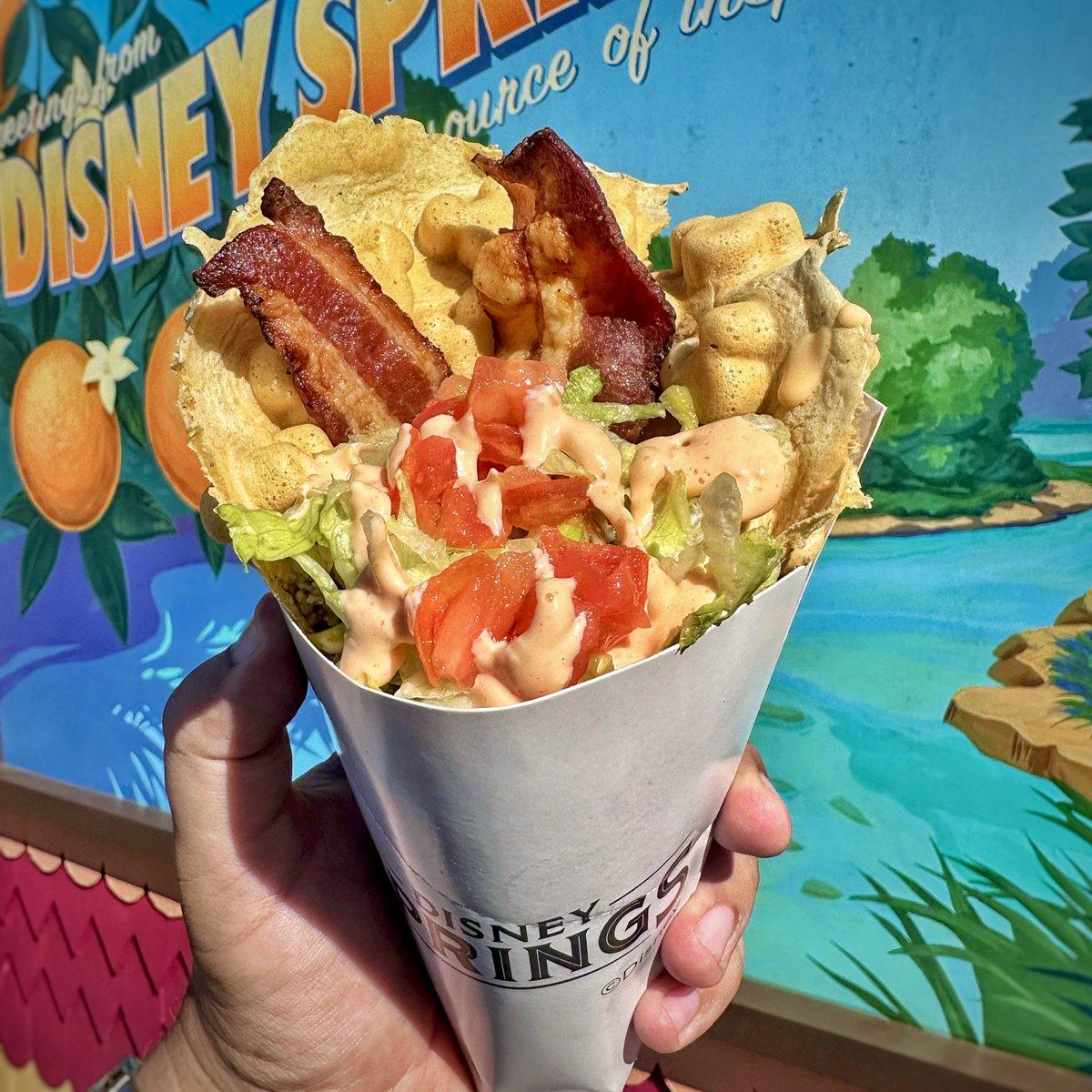 TuckBeck's tweet image. Walt Disney World has Savory Hidden Mickey Bubble Waffles for the FIRST TIME EVER, and they can be found at Marketplace Snacks at Disney Springs! 🫧🧇🫧🧇🫧🧇
.
#MarketplaceSnacks #DisneyBlogger
#DisneySprings #BubbleWaffle 🫧🧇
#WaltDisneyWorld #Disney ✨