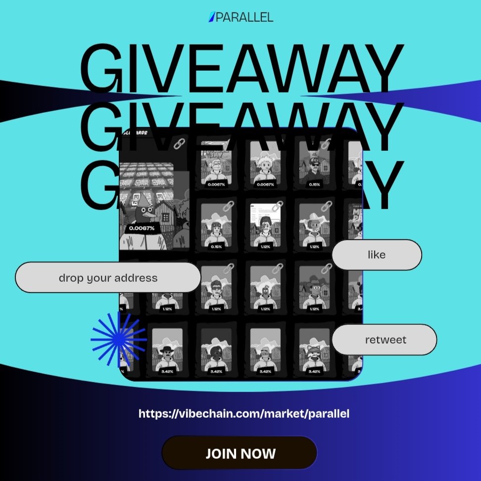 paralleldotvibe's tweet image. 🎁 PARALLEL PACK GIVEAWAY 🎁

We’re excited to announce a PARALLEL Pack Giveaway exclusively on @vibechain.

This is your chance to be part of the early PARALLEL ecosystem and secure on-chain assets that represent more than collectibles — they represent participation,…