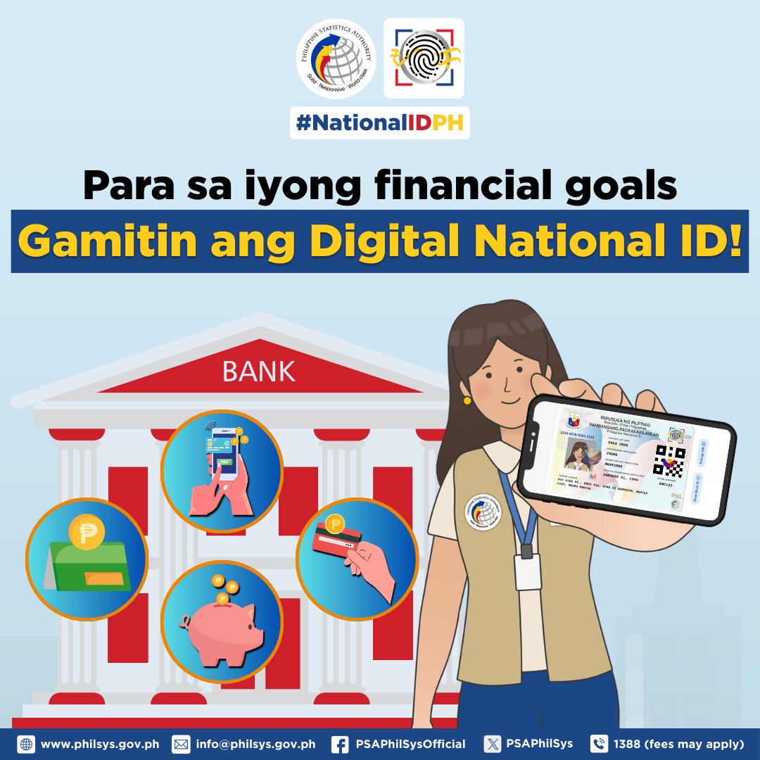 PSAPhilSys's tweet image. 𝐋𝐞𝐭’𝐬 𝐠𝐨 𝐃𝐢𝐠𝐢𝐭𝐚𝐥 𝐬𝐚 𝐦𝐠𝐚 𝐟𝐢𝐧𝐚𝐧𝐜𝐢𝐚𝐥 𝐭𝐫𝐚𝐧𝐬𝐚𝐜𝐭𝐢𝐨𝐧𝐬!

I-access ang iyong Digital National ID sa eGovPH app at gamitin ito para ma-achieve ang iyong #financialgoals!

I-access ito via the eGovPH app!

#NationalIDPH #PSA