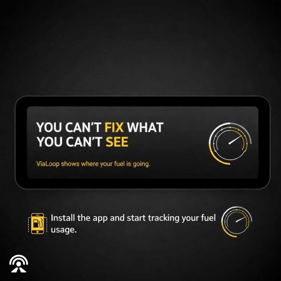 ViaLoopApp's tweet photo. Most drivers blame high fuel prices ⛽💸
But the truth? Your daily habits quietly drain your fuel every day 📉

ViaLoop tracks all of these habits and shows exactly where your fuel is getting wasted 🚗📊 https://t.co/ytuFpjuTbL