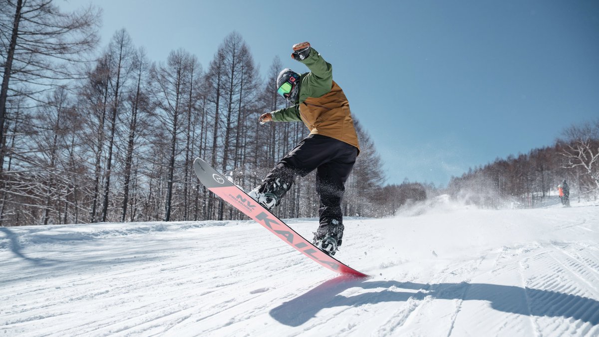 天気が良い時のスノーボードは最高だよね！