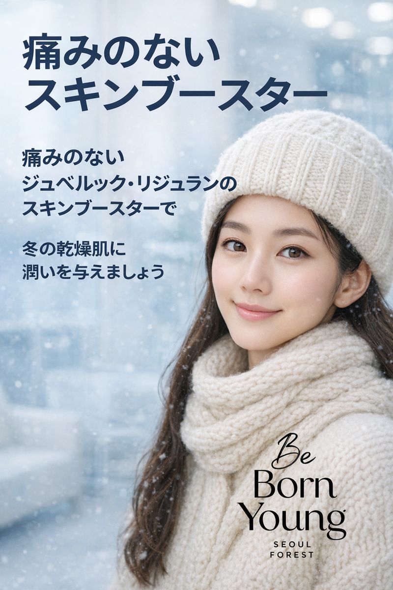 bebornyoung_jp's tweet photo. 寒くなった天気で乾燥した肌を痛みなく水分補給しましょう！  
ミラジェットを利用したスキンブースターはダウンタイムがなく、当日からすぐに日常生活が可能です。 
メイクもすぐにできます。 https://t.co/6nSpyut6YO