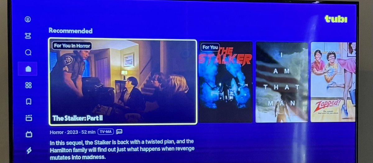 The Stalker and The Stalker Part II recommend on Tubi. Both are free to watch on Tubi! #slasher #retro #indie #thriller  #supportindiefilm @indierightsmovies