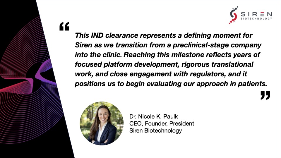 Siren Biotechnology, Inc. tweet media