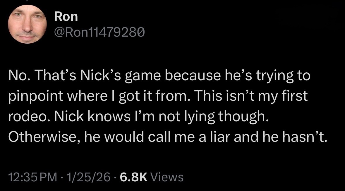 nicklopiccolo's tweet image. This pro-Tony Khan account, that posts things that only Tony Khan would know, followed BJ Bethel and other Tony co-conspirators, followed TK bot armies, is Muslim, anti-trans, anti-Jade Cargill, anti-all of the same people as TK, immediately mass deleted his posts and locked his…