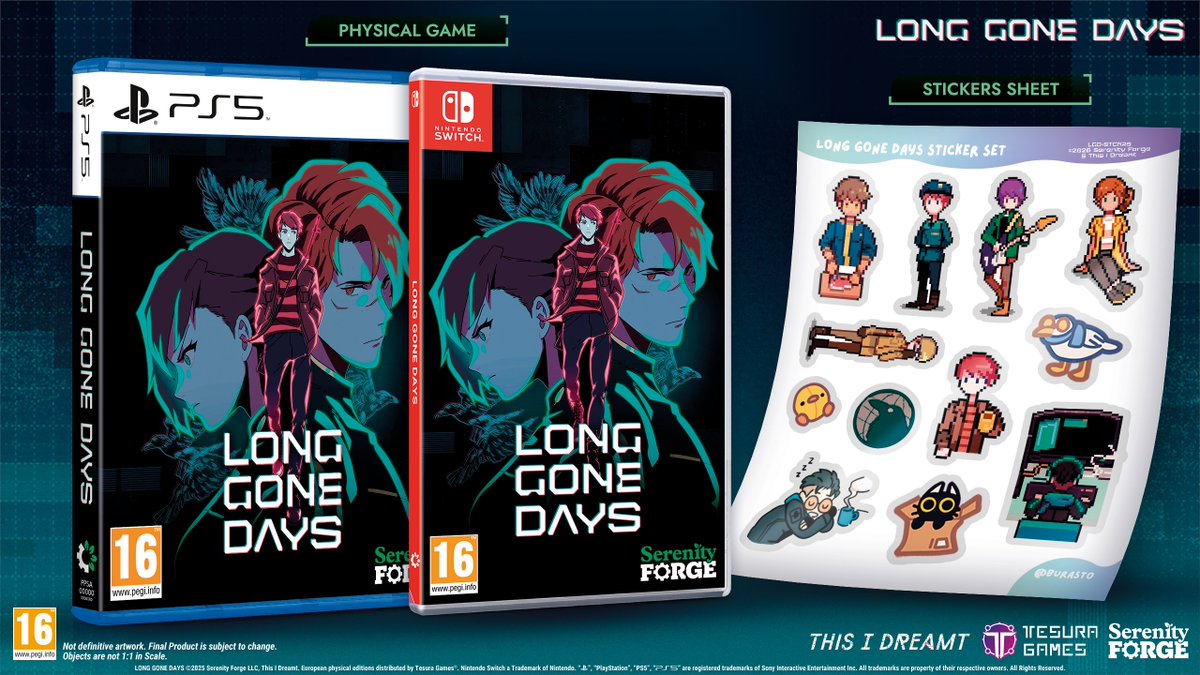 The Long Gone Days physical editions are officially open for pre-order!

This special release is coming to Nintendo Switch &amp; PlayStation 5 later this year and features special goodies designed in collaboration with This I Dreamt ❤️

The Collector’s Edition of Long Gone Days