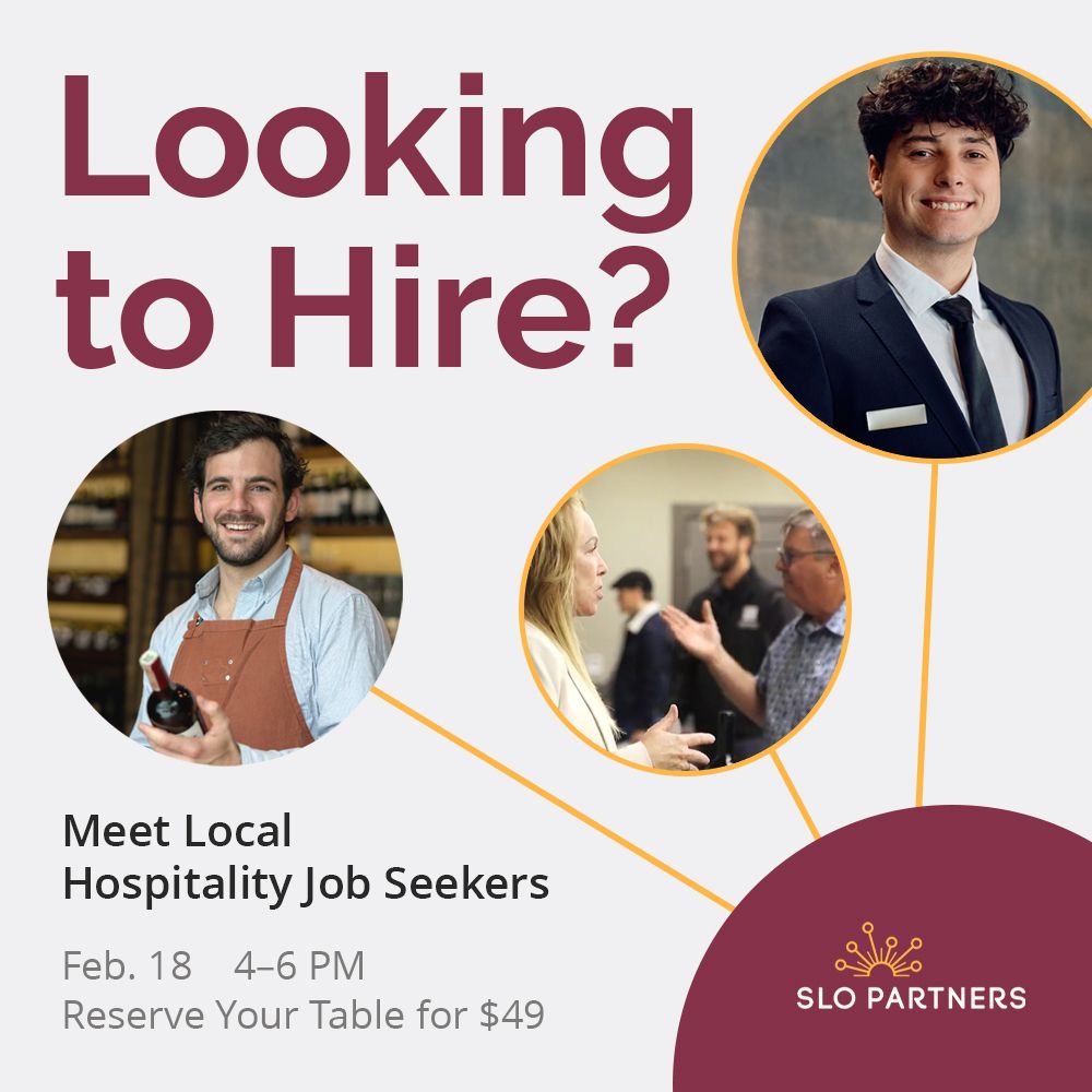👋Hey, SLO County hospitality and tourism industry! Get ready to build your team with trained, motivated hospitality talent. You're invited to host a booth at our upcoming job fair and connect with local job seekers.

📅Don’t miss it on Feb. 18, 4–6 PM.
buff.ly/SF2IrRw