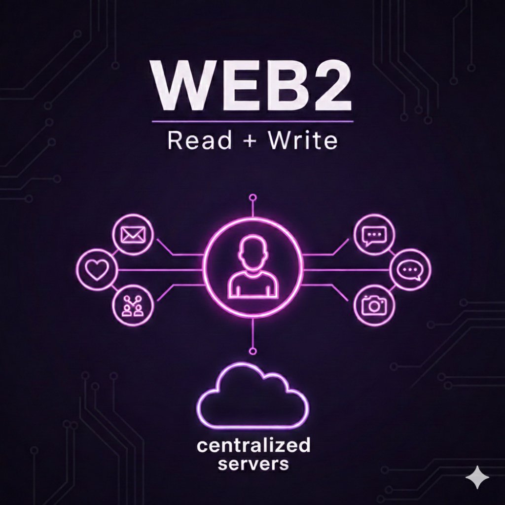 WEBCHAAR's tweet photo. Web1 → Web2 → Web3  
This is how the internet changed. https://t.co/WnmvN0d8WE