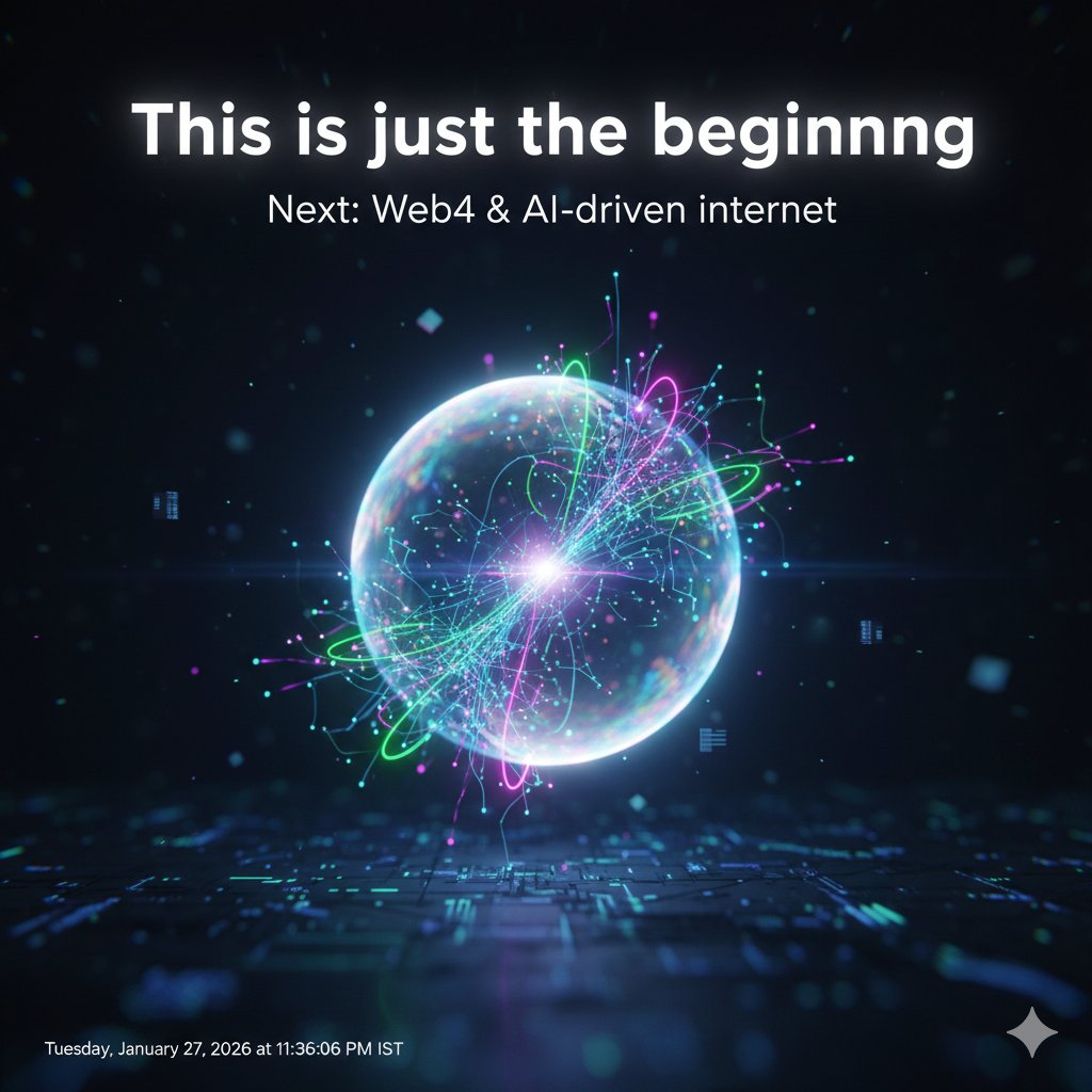 WEBCHAAR's tweet photo. I’m breaking future tech into visuals.
Follow @webchaar
#WebAges
#Web3Explained
#InternetEvolution
#VisualLearning
#TechExplained
#Webchaar
#FutureOfInternet https://t.co/cYQaR45vUD