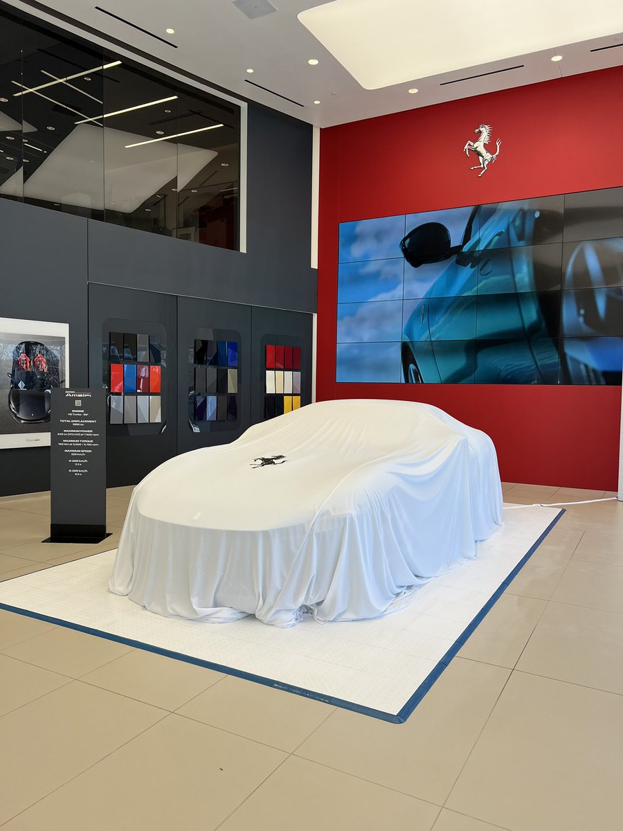 ScottGabrik's tweet photo. Ferrari Amalfi reveal tonight. https://t.co/ZvJF6J9bJI
