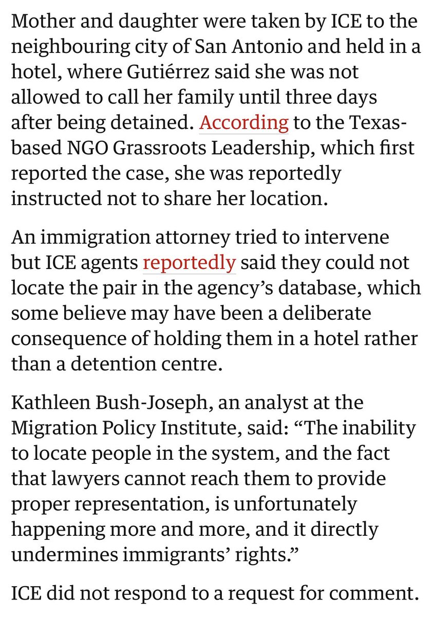 They’re kidnapping children, forcing them to be isolated from lawyers and family, and pretending that they can’t find them until they’ve been shipped away.