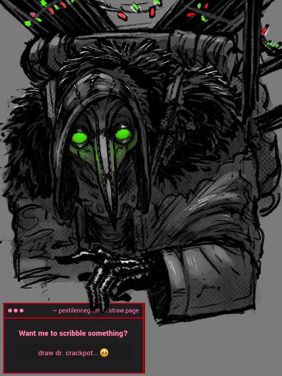 You won't believe just how much I used to draw plague doctors. Surprised I never drew Crackpot before until now.
