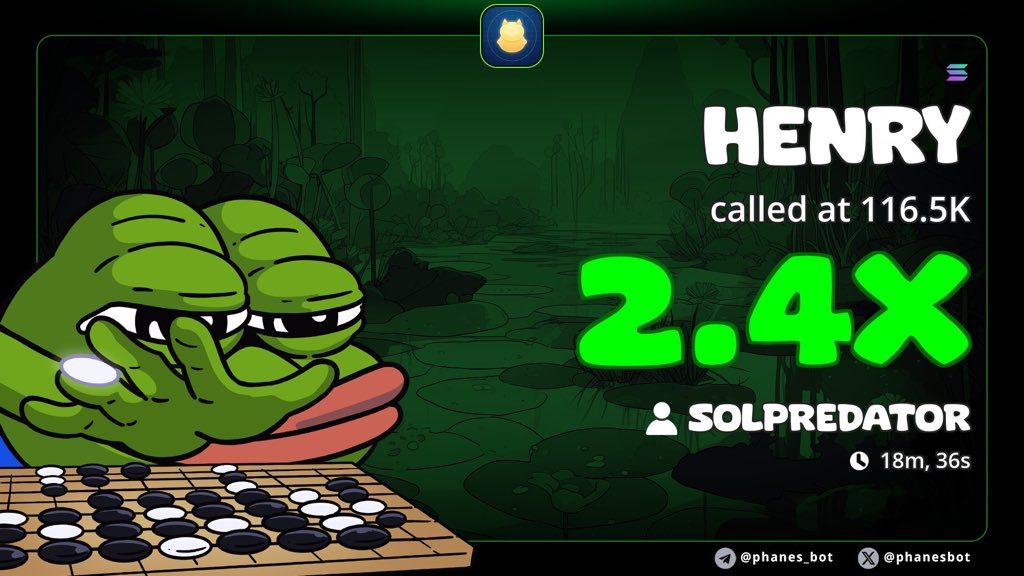 SolPredator01's tweet image. $HENRY delivered 2.4x 🎯
More setups ahead