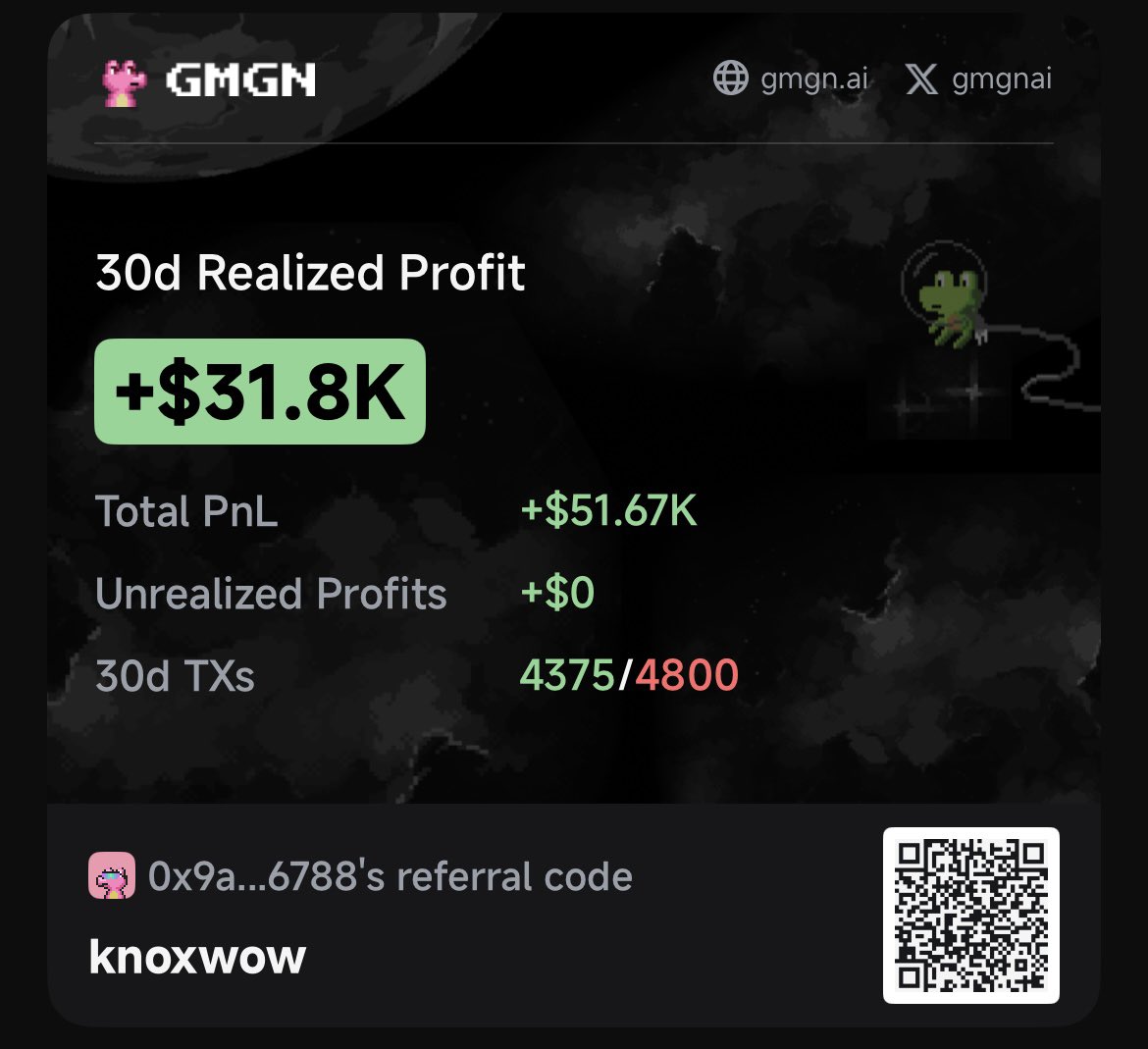 +31k/40k januari. Volume dipping a bit because of the runners on Sol, all we need is 1 to get the volume back, lock in!