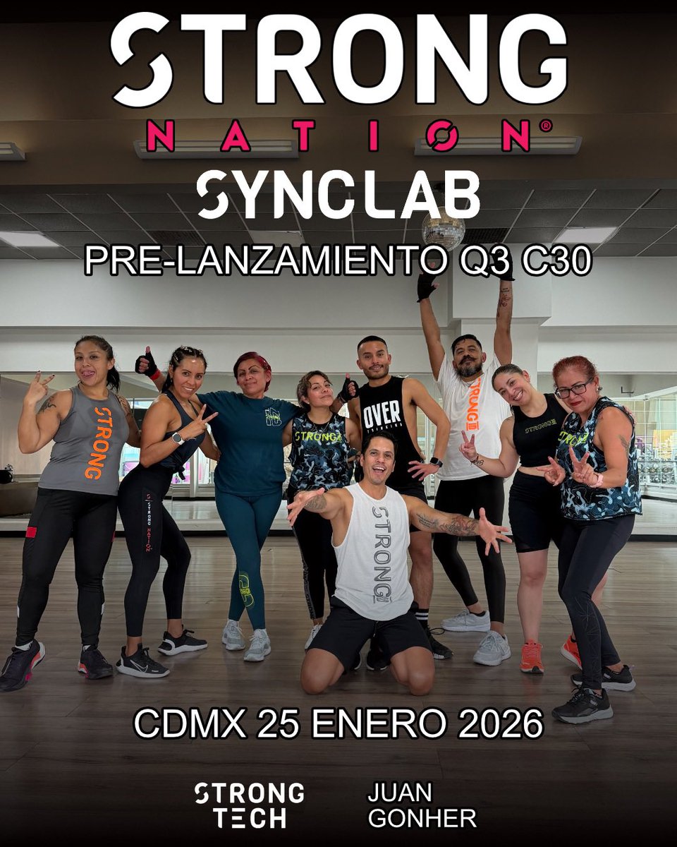 juangonher_mx's tweet photo. 🔥 Así se vivió el primer SYNC Lab del año 🔥

Hoy arrancamos con el pre lanzamiento Q3 | Clase 30
y la energía se sintió desde el primer beat ⚡

#juangonher #fitcore #StrongNation
#ProfesionalizaciónFitness #StrongNationSweatProof https://t.co/xF4nY3fgNU