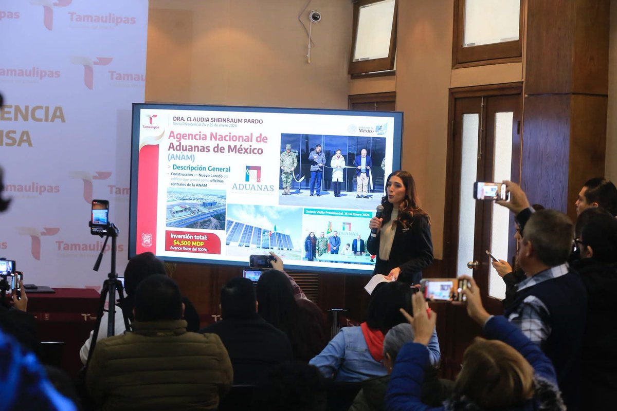 El gobernador <a href="/Dr_AVillarreal/">Américo Villarreal</a> informó, junto a su gabinete, los resultados de la visita de la presidenta <a href="/Claudiashein/">Claudia Sheinbaum Pardo</a> , destacando acuerdos y avances concretos para Tamaulipas en programas sociales, inversión, infraestructura, salud y fortalecimiento económico.