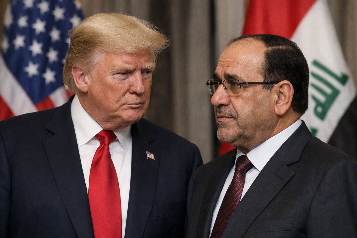 ترامب: عودة نوري المالكي لرئاسة الحكومة العراقية خيار سيئ جداً، وقد تعيد العراق إلى الفوضى والفقر.
الولايات المتحدة لن تقدم أي دعم للعراق في حال انتخابه، محذراً من أن سياساته قد تقضي على فرص الاستقرار والازدهار والحرية في البلاد.