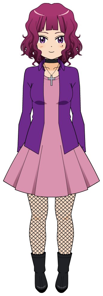 PyroTH2000's tweet image. I decided to make my own version of Amelia using Kisekae instead of AI
It's mostly based on her official Pathways design, adding some elements from different versions I've seen here in X, like the fishnet stockings and the Cross necklace