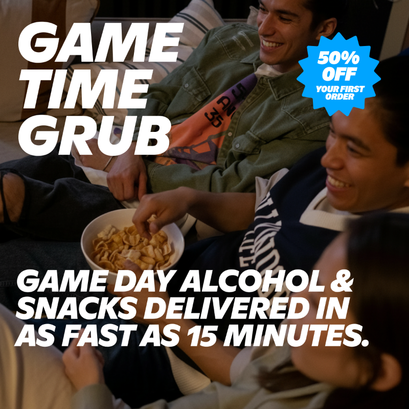gopuff's tweet photo. Ordered during the timeout. Delivered before it’s over.