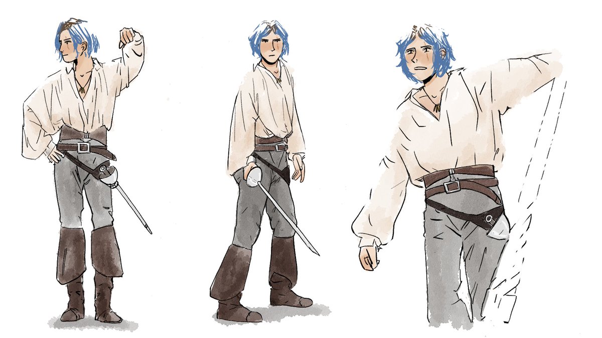 Trying a new artstyle, here's pirate Chloe