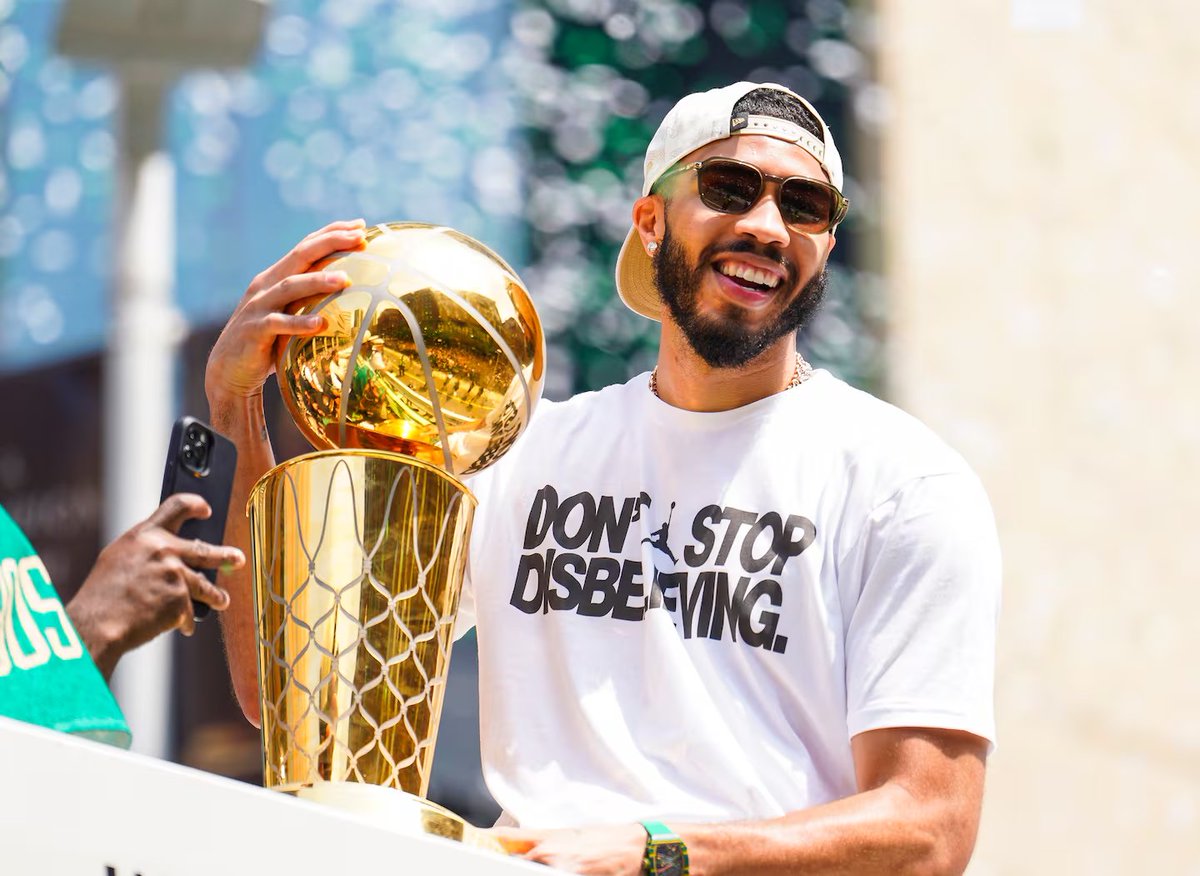 Jayson Tatum on Celtics fans:

"I have friends around the league who come into town on a random Tuesday to play and ask me if the fans are always like this. Every game is always sold out. It's a great place to be in"