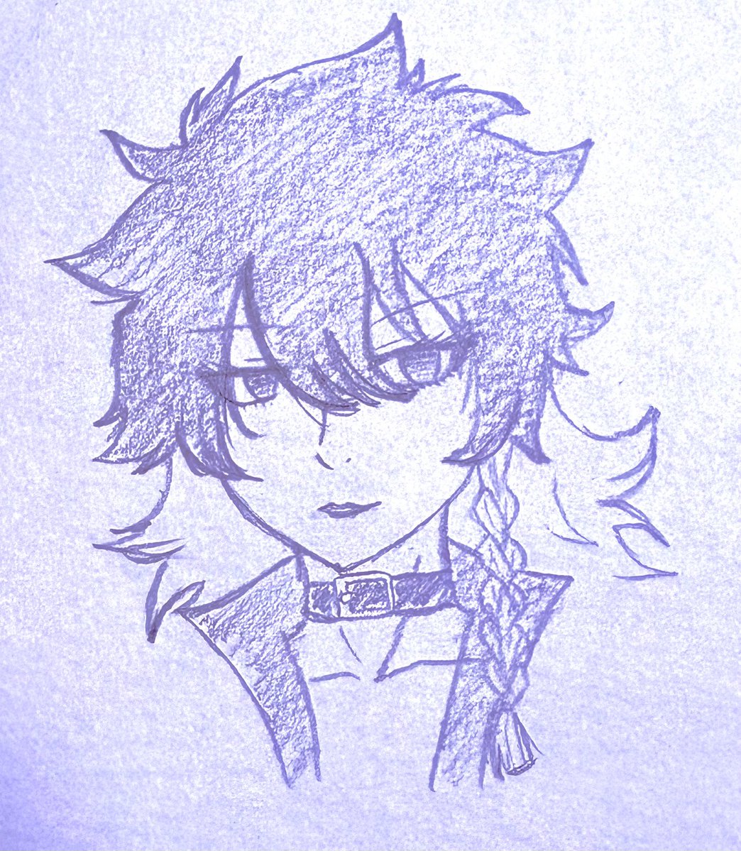 nokky_0910's tweet image. 練習も兼ねて人の推しを描く