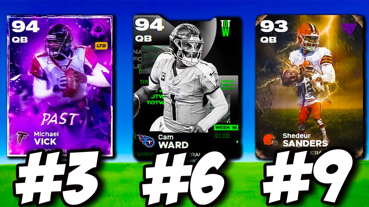 🚨NEW YT VID IS LIVE 🚨

RANKING THE TOP 10 QUARTERBACKS IN MADDEN 26 YOU NEED TO WIN! 👇👇

youtu.be/vn7Hehkwlzs?si…