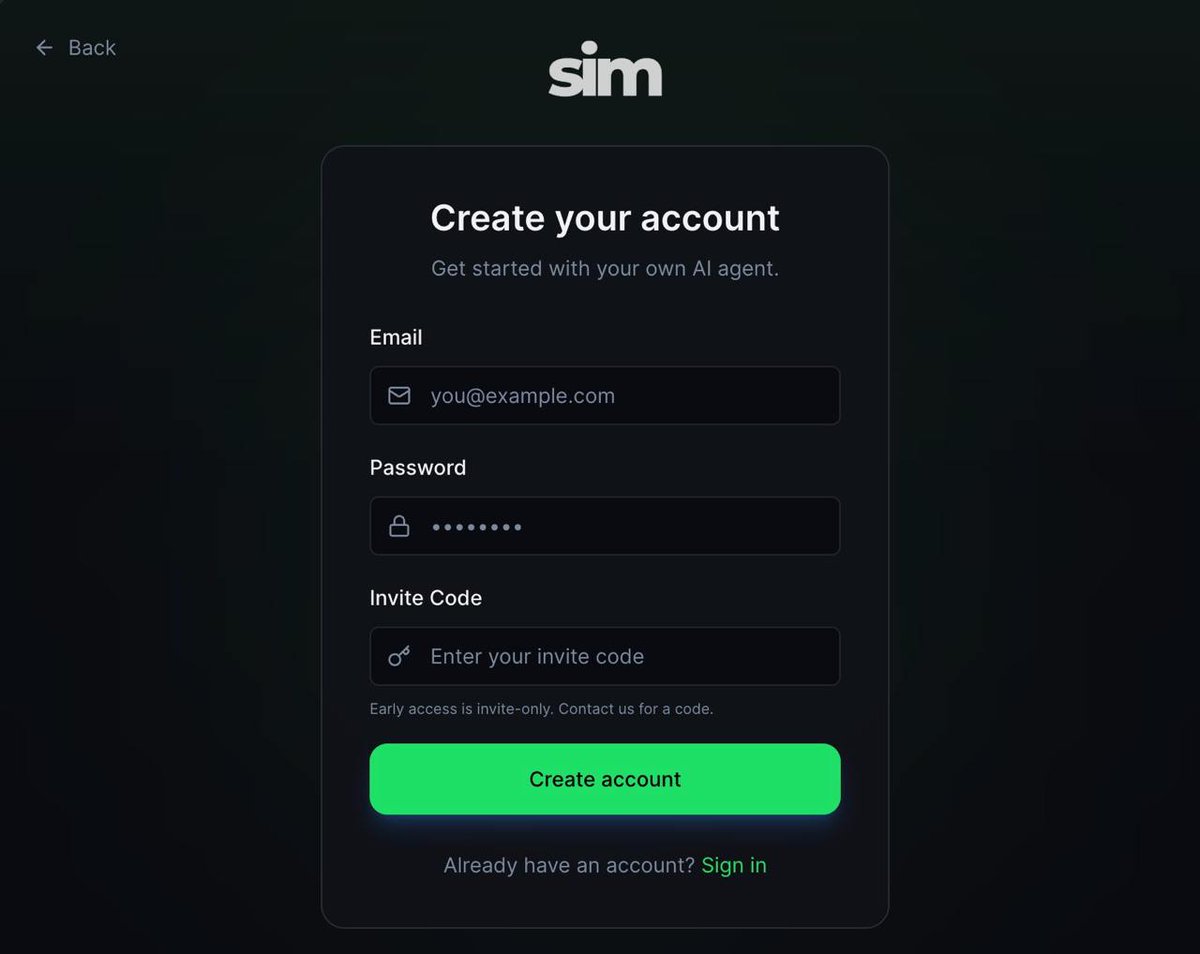 Early access codes to SIM going out in the next 24 hours. Drop a comment if you want one.

$SIMAI