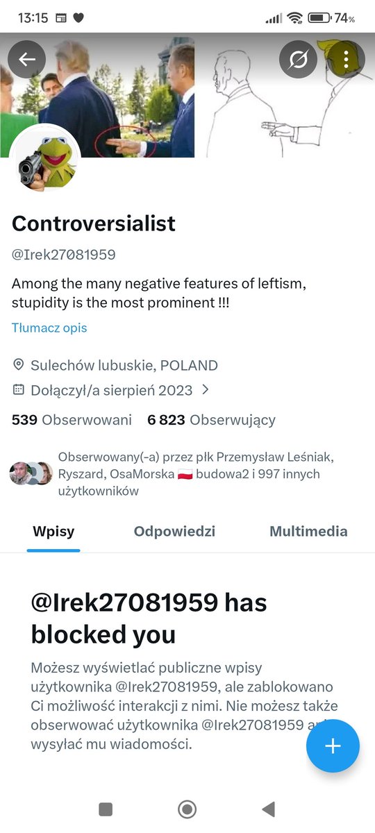 🚨Kolo od zdejmowania obserwacji <a href="/Irek27081959/">Controversialist</a>  powrócił😂.
Trochę mu ubyło obserwujących,ale mało.
Sprawdzajcie dalej❗
